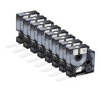MCUXMVUMI 3PK 5PK 8PK 10PK A18483 Industrial Stain Resistant Label Tape Compatible With 18482 Black On White Polyester Permanent Tape(8PK Black on White)