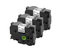 MCUXMVUMI 3PK Compatible Label Tape Ribbon For S251 S151 S651 SM951 Label Maker 24mm High-Tack Acrylic Adhesive(Black on Clear)