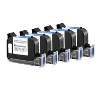 MCUXMVUMI Ink Cartridge 12.7mm Fast Drying Waterproof Solvent Black Ink 1 2 3 5PC Compatible With TIJ Handheld Printer(5PC-BLACK)