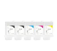 MCUXMVUMI Refillable Ink Cartridge PFI-120 PFI120 With Permanent Chips Compatible With TM-200 TM200 TM-205 TM-300 TM-305 TM300 130ML 5Colors Set