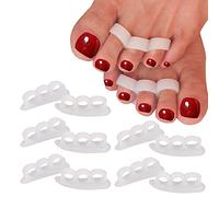 Mcvcoyh 10 Pcs Gel Hammer Toe Crests Pads for Curled Toe Silicone Toe Straightener Cushion Support Pain Relief for Hammer Toe