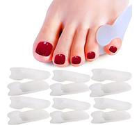 Mcvcoyh 10 Pieces Pinky Toe Gel Bunion Protector, Silicone Tailors Bunion Little Toe Separators Soft Gel Bunion Pads Toe Spacers for Bunionette and Corn