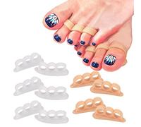 Mcvcoyh Gel Hammer Toe Crests Pads x 10 Pcs Silicone Toe Cushion Support for Hammer Toe, Overlapping Toes, Curled Toe-3 Loops