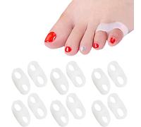 Mcvcoyh Pinky Toe Separators, 12 Packs of Gel Toe Protectors for Overlapping Toes