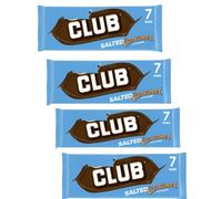 McVitiee's Club Salted Caramel Flavour Biscuit Bars Multipack 7 x 22g (4 Pack)