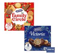 McVitie's Biscuit Bundle - Victoria Chocolate (275g) & Family Circle Assortments (400g), Classic Chocolate and Biscuit Combo