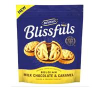 McVitie's Blissfuls Belgian Milk Chocolate & Caramel Biscuits 228g x Case of 6