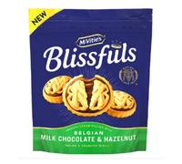 McVitie's Blissfuls Belgian Milk Chocolate & Hazelnut Biscuits 228g x Case of 6