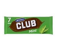 McVitie's Club Mint Chocolate Biscuit Bars - 7 Bars (Pack of 1)