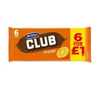 McVitie's Club Orange Bars 6 x 22g (132g) x Case of 12