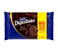 McVitie's Dark Chocolate Digestive Biscuits Twin Pack, 636 g (Pack of 1)