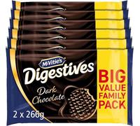 McVitie's Dark Chocolate Digestive Twin Pack, 2 x 266 g (Pack of 6)