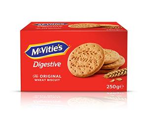 McVities Digestive Original - The Classic Wheat Biscuit for on The go, Pack of 5 (5X 250 g)
