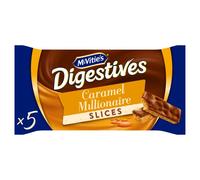 Mcvities Digestives 5 Caramel Millionaire Slices 109.9g