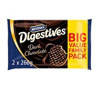 McVitie's Digestives Dark Chocolate Biscuits Twin Pack, 532 g
