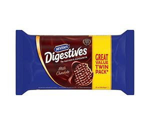McVitie's Digestives Milk Chocolate, 2 x 266g