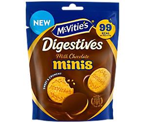 McVitie's Digestives Milk Chocolate Mini Biscuits 80g Pouch