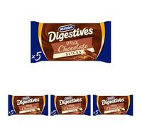 McVitie's Digestives Milk Chocolate Slices, 5 Slices, 124 g (Pack of 4)