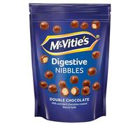 McVitie's Digestives Nibbles Double Chocolate Milk and Dark Chocolate Coated Biscuit Balls, Sweet Treat Snack Bites, Sharing Pouch, 80 g (Pack of 1)