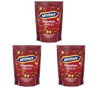 McVitie's Digestives Nibbles Milk Chocolate Coated Biscuit Balls, Sweet Treat Snack Bites, Sharing Pouch, 80 g (Pack of 3)