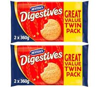 Mcvities Digestives The Original Cracker Biscuit Twin Pack of 360g (Pack of 2)