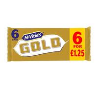 McVitie's Gold Caramel Flavour Biscuit Bars Multipack 6 x 18.3g, 110g (Pack of 12)