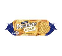 McVitie's Gold Chocolate Digestive Biscuits, Golden Caramel Flavour, 232 g