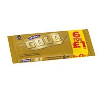 Mcvities Gold Crunchy Biscuit Bars with a Caramel Flavour Coating 6pk x 6