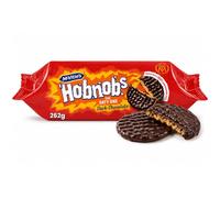 McVitie's Hobnobs Dark Chocolate Biscuits, 262 g (Pack of 1) | Crunchy Bakery Cookies, Made with Wholegrain Oats, Vegetarian Friendly, No Artificial Colours or Flavours