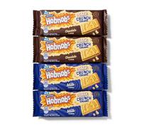 McVitie's Hobnobs Oaty Crunch Creams Bundle, Chocolate and Milk Flavour, 4 Packs 100g Each,