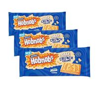 McVitie's Hobnobs Oaty Crunch Creams Milk Flavour Biscuits, Sweet Sandwich Snack for Sharing, 100 g (Pack of 3)