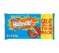 McVitie's Hobnobs The Oaty One, Milk Chocolate Biscuits Twin Pack, 2 x 262 g, 524 g Total