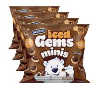 McVitie's Iced Gems Chocolate Flavour Multipack Biscuits 5 Mini Bags 115 g (Pack of 4)
