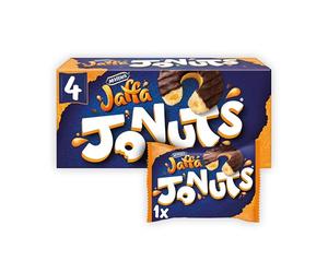 McVitie's Jaffa Cakes Original Jaffa Jonuts, 4 x 43 g Chocolate Coated Donuts with Orange Filling (Pack of 1)