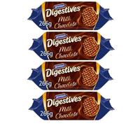 McVitie's Milk Chocolate Digestives Twin Pack, 4 x 266g | Suitable for Vegetarians | Baked with 100% Wholegrain | Healty Milk Chocolate Cookies | Great Value | Sold by Essential Products