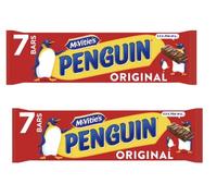 McVitie's Penguin Milk Chocolate Biscuit Bar Multipack 7 x 24.6g (2 Pack)