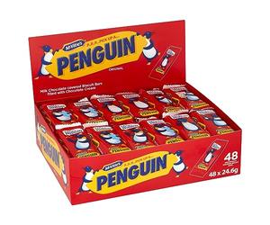 McVitie's Penguin Original Milk Chocolate Flavoured Single Biscuit Bars (Pack of 48 Bars)