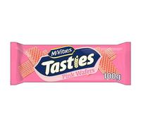 McVitie's Tasties Pink Wafer Biscuits, 100 g (Pack of 1) | Pink Sandwich Wafer with Cream Filling, Vegetarian Friendly, Great for Sharing