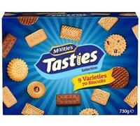 MCVITIE'S TASTIES Selection 730g - 9 Varieties 70 Biscuits Box with VIMO free keyring
