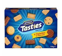 McVities Tasties Selection Assortment Biscuit Box 730g 8 Varieties 70 Biscuits Milk Chocolate Digestive | Bourbon | Fruit Shortbreads | Custard Creams | Jam Rings | Shortcake | Nice | Digestives