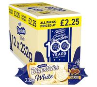 McVitie's White Digestive Biscuits 232g (PAck of 12)