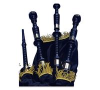 McWilliams BAGPIPES, PROFESSIONAL SCOTTISH HIGHLAND BAGPIPE FOR BEGINNERS ADULT WITH BAG (Black G1)