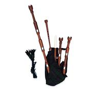 McWilliams BAGPIPES, PROFESSIONAL SCOTTISH HIGHLAND BAGPIPE FOR BEGINNERS ADULT WITH BAG (Brown P, Royal Stewart)