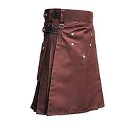 McWilliams Kilt for Men Scottish Hybrid Sports Utility Mens Kilt | Stylish Kilts for Casual Wear (Brown Utility, 38)