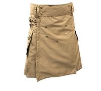 McWilliams Kilt for Men Scottish Hybrid Sports Utility Mens Kilt | Stylish Kilts for Casual Wear (Khaki, 36)