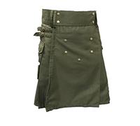 McWilliams Kilt for Men - Scottish Hybrid Sports Utility Mens Kilt | Stylish Kilts for Men Casual Wear (42, Green)