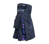 McWilliams Kilts for Men, Active Men's Deluxe Black Sport Utility Kilt, Scottish Men Costume (Pride of Scotland, 40)