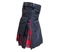 McWilliams Kilts for Men, Active Men's Deluxe Black Sport Utility Kilt, Scottish Men Costume (RSH, 42)