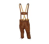 McWilliams Lederhosen Men's Authentic Bavarian German Brown - Oktoberfest Leather Trousers (38, Brown)