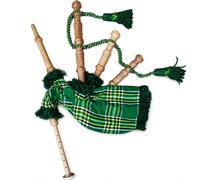 McWilliams Mini Miniature Bagpipe, Bagpipe for Beginners Playable Mini Gift (IRISH GREEN)
